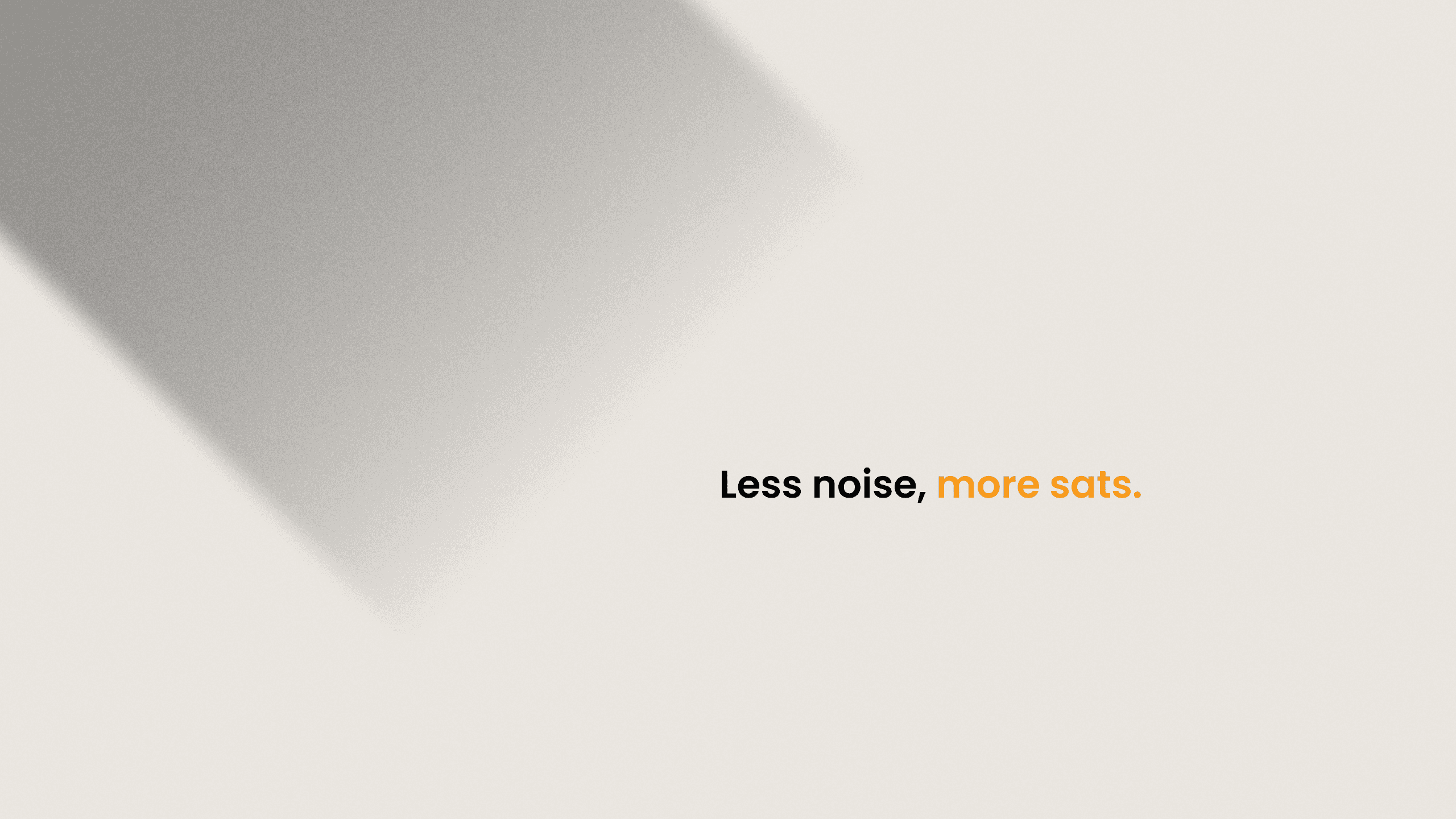Gyndore YouTube banner: Less noise, more sats