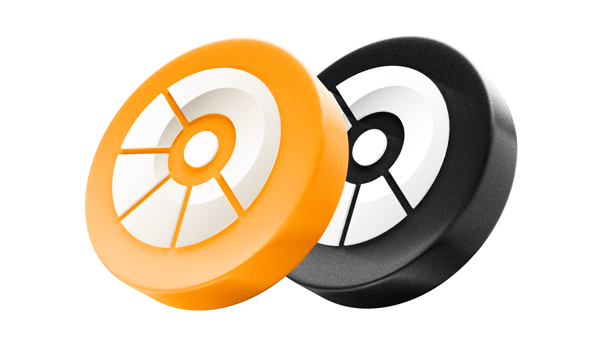 GYND and bGYND tokens, angled 3D render